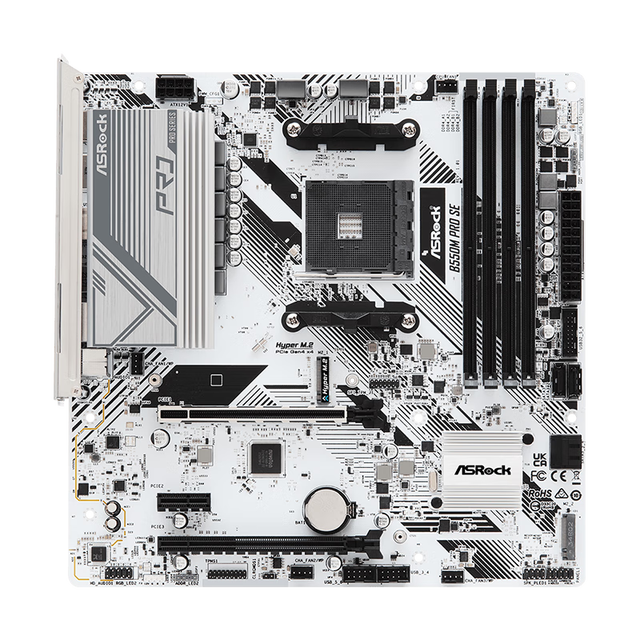 ASRock B550M Pro SE AM4 DDR4 SATA 6Gb/s 1 PCIe 4.0 X16 Micro ATX Motherboard