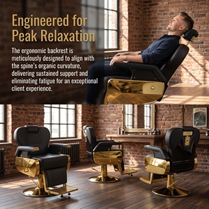 Professional Grade Modern Commercial Heavy-Duty Barber Salon <b>Chair</b> with Height Adjustable Feature Modern Luxury Design - Product Image 2
