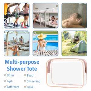 Custom S M L Cheap Whosale <b>Airport</b> Airline Compliant <b>Bag</b> <b>Clear</b> Makeup <b>Bags</b> Whosale <b>Clear</b> Travel <b>Bags</b> <b>for</b> Toiletries - Product Image 5