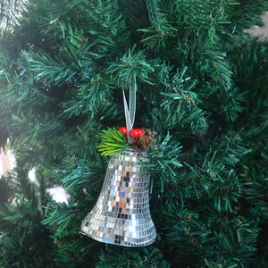 Brillant Laser Mosaïque Cloche Disco <span class=keywords><strong>Boule</strong></span> Décor <span class=keywords><strong>De</strong></span> Noël Paillettes Verre Cloche <span class=keywords><strong>Boule</strong></span> Ornement Miroir Disco <span class=keywords><strong>Boule</strong></span> pour Partie Arbre Ornement - Product Image 2