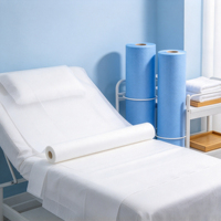 Drap de lit médical jetable en PP non tissé avec support imperméable en papier+PE, certifié CE, tailles 80x180cm ou sur mesure