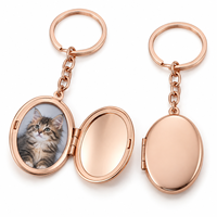 Porte-clés personnalisé sur mesure en métal plaqué avec médaillon photo ovale, logo personnalisé, vente en gros, cadeau souvenir, fabricant OEM ODM en gros