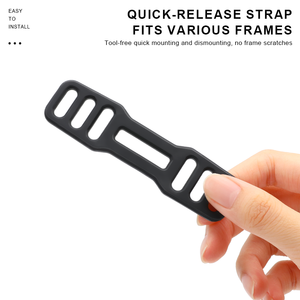 RIDERACE Bicycle Strap-on <strong>Computer</strong> Mount <strong>Bracket</strong> Resin Rubber Lightweight MTB Road Bike Odometer Holder for 22-40mm Handlebar - Product Image 4