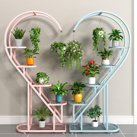 Pot de fleurs en fer en forme de cœur, design moderne, décoration d'intérieur, jardin, balcon, plante, support, vente en gros