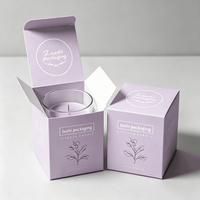 Caja de Regalo Plegable Desechable con Impresión de Logotipo Personalizado y Colorido, Caja de Papel para Empaque de Velas, Caja de Cartón para Velas