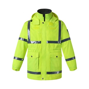 Veste de travail haute visibilité Jessubond pour hommes, doublée polaire, anti-poussière, pour travaux manuels, uniforme de travail - Product Image 1