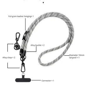 适用于大多数手机的多色手机颈部斜挎挂绳通用手机带连接器