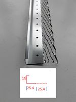 Bande de finition métallique de bonne qualité pour plâtre, 10/13/16/19 mm, pour bordure de plâtre