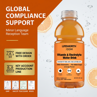 Boisson vitaminée et électrolytique personnalisée Lifeworth, marque privée OEM ODM, eau aromatisée sans sucre ajouté