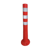 Delineador de tráfico de alta visibilidad de 750mm TPU Flexy en poste de advertencia de carretera de plástico naranja/rojo/amarillo