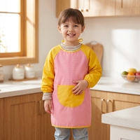 Tablier Enfant Imperméable Pas Cher, Respirant, pour Noël, Rose, en Tissu Mémoire, Tablier Robe Mignon