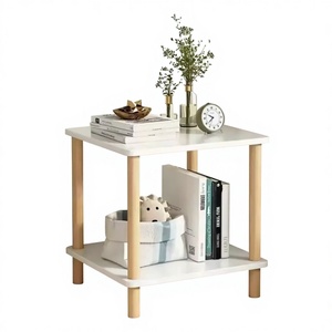 Juego de mesa de centro de madera con superficie de cristal para el hogar, oficina, mesa de comedor, mesa auxiliar inteligente, mesa de centro, mesa de café - Product Image 1