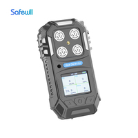 Détecteur de gaz portable multi-gaz 4-en-1 Safewill Wholesale IP65 ATEX haute précision, analyseur de CO, H2S, O2, détecteur de fuites de gaz combustibles