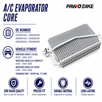 Évaporateur de climatisation de véhicule OEM 2038300158 2098300358 Plus de codes OE pour Mercedes Benz Classe C W203 CLK Fournitures d'atelier de réparation HVAC