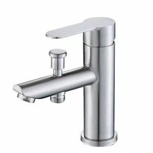 Singolo foro di montaggio in acciaio inox <span class=keywords><strong>rubinetto</strong></span> del bacino <span class=keywords><strong>con</strong></span> deviatore testa doccia ponte di acqua di <span class=keywords><strong>rubinetto</strong></span> per il lavaggio dei capelli <span class=keywords><strong>bagno</strong></span> <span class=keywords><strong>rubinetto</strong></span> - Product Image 2