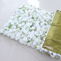 Mur de fleurs artificielles 5D blanc de style moderne et épuré pour extérieur, toile de fond de mariage, décoration professionnelle pour événements et fêtes, entrée d'allée