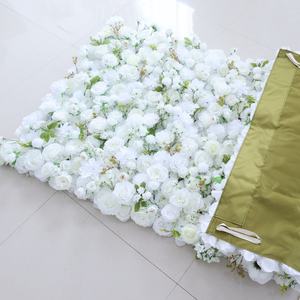 Mur de fleurs artificielles 5D blanc de style moderne et simple pour extérieur, toile de fond de <span class=keywords><strong>mariage</strong></span>, décoration professionnelle pour événements et fêtes - Product Image 4