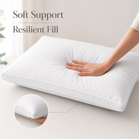 Oreiller de lit rectangulaire respirant le plus vendu, en fibre de polyester, doux et soutien optimal, pour la maison, l'hôtel et la chambre d'hôtes