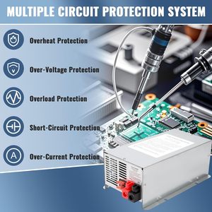 Convertidor de Corriente para RV WF-9875-75 Amp OLIVER, Cargador Inteligente de 3 Etapas de 12V, Ventilador Térmico, Protección de Circuito Múltiple, Alimentación de 12V - Product Image 5