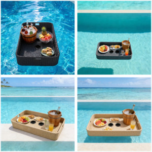 Fabricante Profesional: Bandeja Flotante de Ratán de Lujo de Grado Comercial para Piscinas, para Proyectos de Resorts y Hoteles - Soporte OEM/ODM - Product Image 5