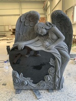 Monument funéraire en granit personnalisé en forme de cœur, pierre tombale pour cimetière, sculptée à la main