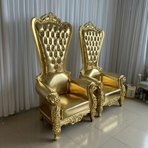 เก้าอี้บัลลังก์หนังสุดหรูหราสไตล์ราชินี - Product Image 2