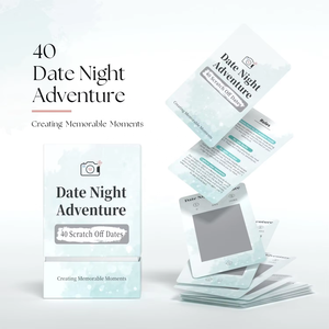 Juego de Cartas Personalizado con 40 Ideas para Citas Nocturnas para Parejas, Baraja de Citas Única para Rascar, Excelente Regalo Romántico para Bodas - Product Image 1