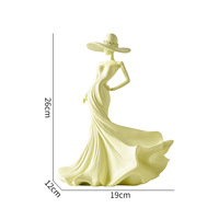 Sculpture créative de femme sexy en cyan, artisanat en résine, ornement de bureau, décoration de la maison, salon, bureau, décoration de table, figurine, cadeaux