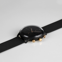 Jam tangan Formal pria, arloji Dress Quartz Stainless Steel jala panggilan gerakan Quartz OEM desainer klasik