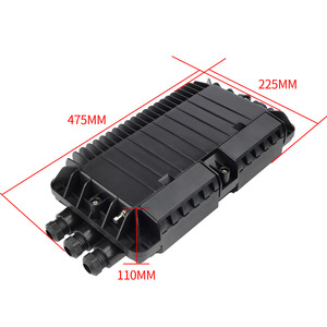 Scatola di Giunzione Meccanica a 3 Porte per Fibra Ottica, 24/48/96 Core, Chiusura per Giunzione Orizzontale Esterna per OFC - Product Image 1