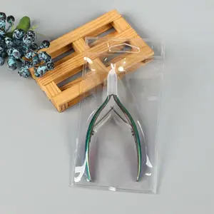 Transparent Daily Necessities Bag Ziplock Pouch Long Clear Plastic PVC Plastic Scissors Packing Bag