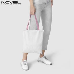 Sac à main en toile avec impression de logo personnalisé, sac de shopping réutilisable, 10 couleurs, sac à bandoulière, sac fourre-tout à sublimation - Product Image 6