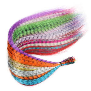 ปลาเทราท์ปลากะพงปลาน้ำเค็มแมลงวันม้าลายขนสังเคราะห์หางกริซลี่ไฟเบอร์สำหรับตกปลา - Product Image 4