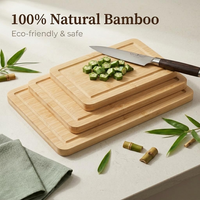 Planche à découper double face en bambou avec rainure pour jus, idéale pour fruits et légumes – Offre Spéciale