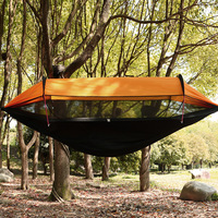 Hamac double pliable en nylon 2024, tente moderne pour le camping en plein air, lit pare-soleil, moustiquaire portable pour la salle de sport