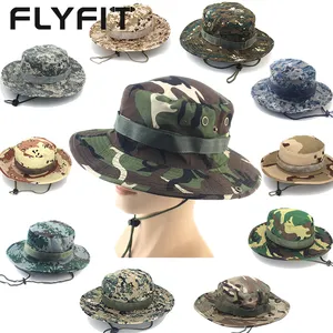 OBSHORSE Boonie Bucket Hats For Men Wholesale Custom Safari Bucket Fishing Boonie Hat Camo Camouflage Boonie Hat