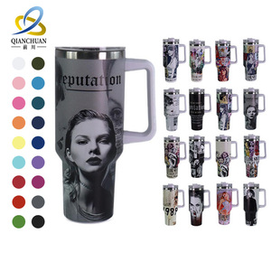 Taylor 40oz Stainless Steel Tumbler Insulated Water <b>Bottle</b> Large Capacity Travel Mug With Handle Outdoor And Home Use - Product Image 1