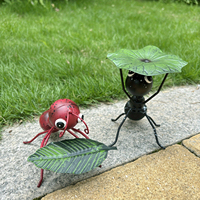 Figurine d'abeille en métal moderne, ornement créatif pour jardin, statue décorative pour pelouse, balcon, chambre, maison, extérieur, décoration paysagère