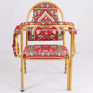 Impilabile in metallo rosso tappeto di preghiera musulmano sedia poltrone per la chiesa
