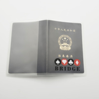 Porte-passeport personnalisé en PVC transparent givré, anti-RFID, souple et pliable, avec porte-carte d'identité