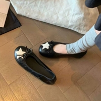 Chaussures plates coréennes, Ballerines à nœud étoile, Chaussures plates à bout peu profond et semelle souple pour femme 2026