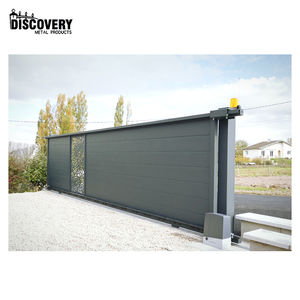 Aluminium otomatis geser desain utama gerbang dilapisi bubuk jalan raya gerbang geser - Product Image 4