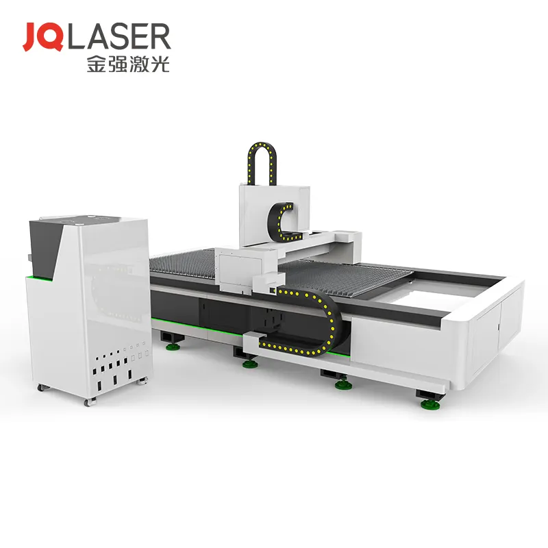 JQ Laser Nhà Sản Xuất 1530E 1000W/1500W/2000W/3000W Sợi Laser Kim Loại Tấm Và Tấm Máy Cắt