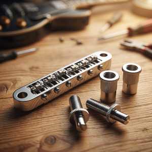 Puente de rodillo de guitarra eléctrica cromado B10BB hecho en Corea piezas y accesorios de instrumentos de cuerda - Product Image 2
