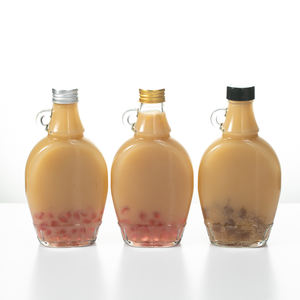 Transparente al por mayor 8FL.oz personalizado vacío a granel mango de vidrio botella plana leche jugo bebida café vidrio embalaje - Product Image 2