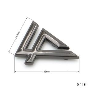 Logo de sac en alliage de zinc argenté poli, logo de sac à main en métal durable pour sacs et bagages de luxe - Product Image 4