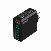 Logo OEM Chargeur Portable Multi-ports 8 USB QC3.0 Adaptateur de Voyage Universel pour Smartphone Prise US/EU/KR/UK Chargeur Mural USB