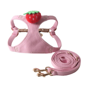 Conjunto <span class=keywords><strong>de</strong></span> Arnés y Correa <span class=keywords><strong>para</strong></span> Mascotas con Decoración <span class=keywords><strong>de</strong></span> Frutas, Arnés Ajustable <span class=keywords><strong>de</strong></span> Mezclilla <span class=keywords><strong>para</strong></span> <span class=keywords><strong>Perros</strong></span> y Gatos Pequeños, Accesorios <span class=keywords><strong>para</strong></span> <span class=keywords><strong>Perros</strong></span> - Product Image 2