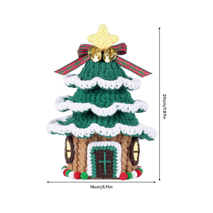Handmade Christmas Tree and House Tapestries DIY Cross Stitch Embroidery Crafts Needlework Ornaments Christmas Gifts