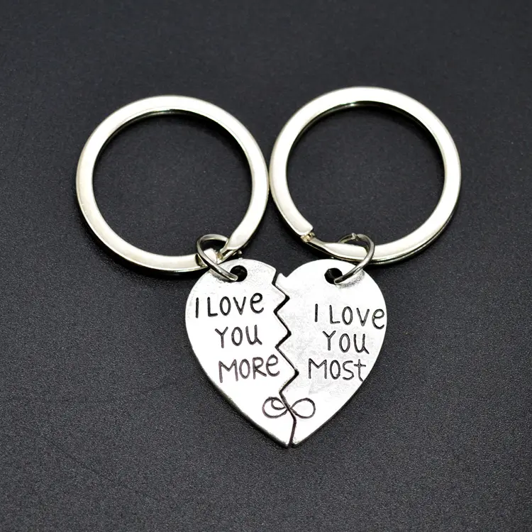 I Love You More Most Combination Alloy Key Chain Lovers Romantic Bag Automobile Hearts Exquisite Fashion Keychain